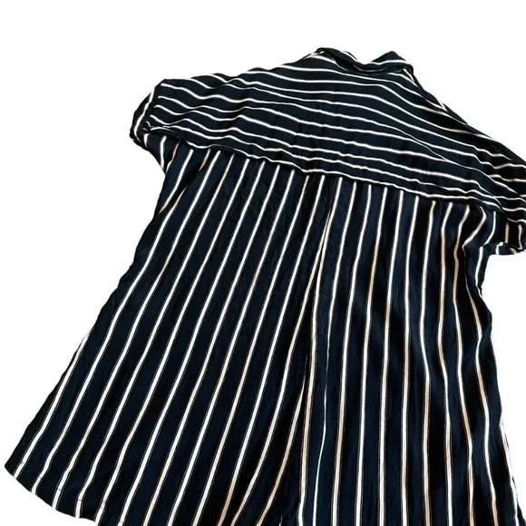 Faithfull The Brand Black White Striped Romper Shorts One Piece Size XS Women's - Picture 9 of 12